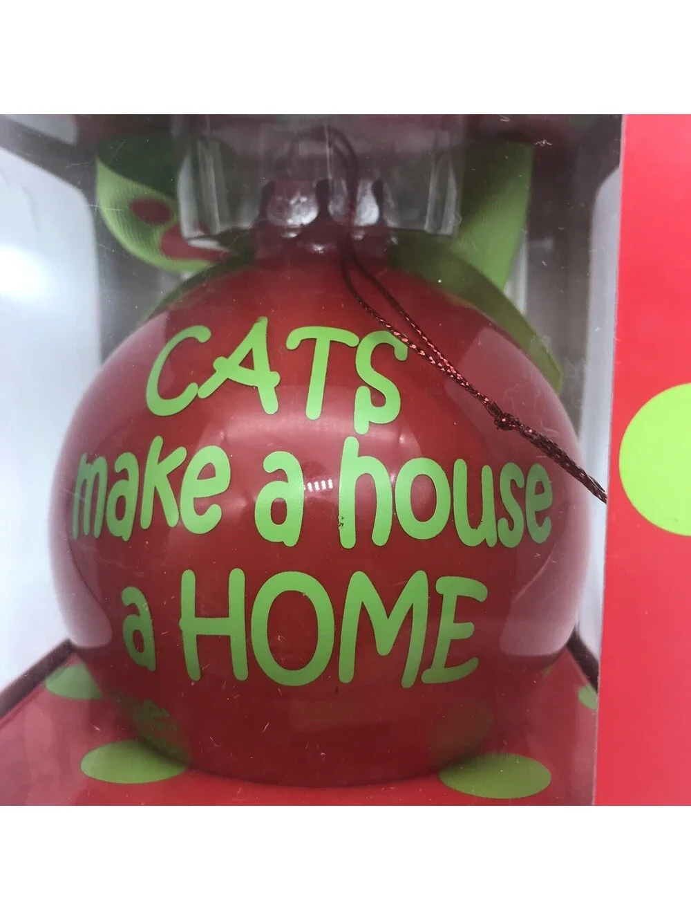 Cat Christmas Ornament Paw Print Cats Make a House a Home Gift Box Personlize It